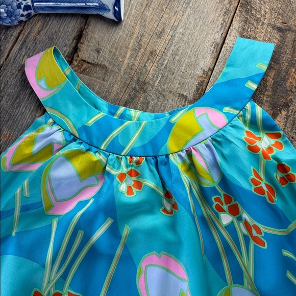 Vintage Anne Fogarty House Dress Mumu Lounge Caftan Bold Floral Mod MCM - Picture 8 of 12